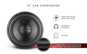 ZR 12" Subwoofer 750 Watts Rms DVC 2-Ohm - DS18