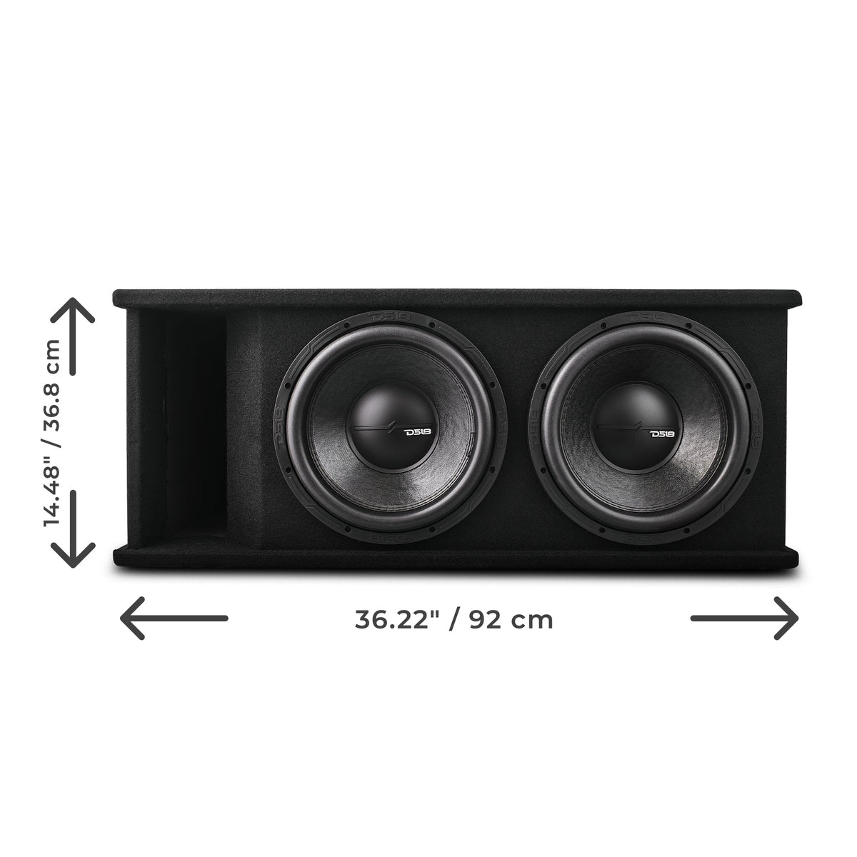 Dual 12" Loaded Subwoofer Ported Enclosure With ZR12.2 1600 Watts Rms - DS18