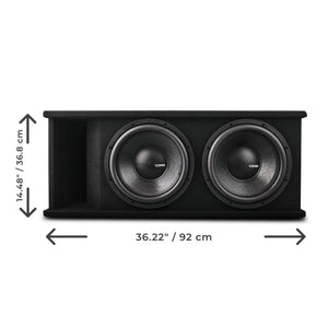 Dual 12" Loaded Subwoofer Ported Enclosure With ZR12.2 1600 Watts Rms - DS18