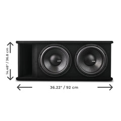 Dual 12" Loaded Subwoofer Ported Enclosure With ZR12.2 1600 Watts Rms - DS18