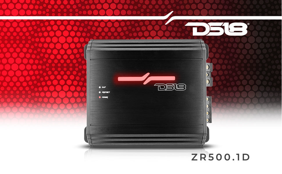 ZR 1-Channel Class D Amplifier 500 Watts Rms @ 1-Ohm - DS18