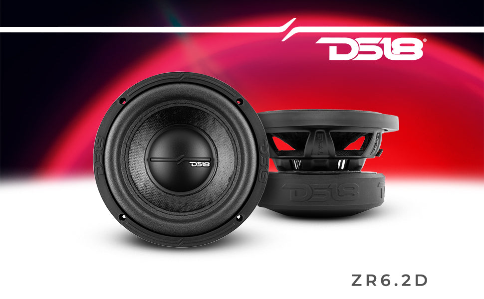 ZR 6.5" Subwoofer 300 Watts Rms DVC 2-Ohm - DS18
