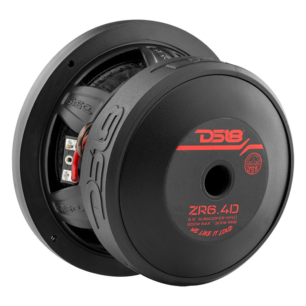 ZR 6.5" Subwoofer 300 Watts Rms DVC 4-Ohm - DS18