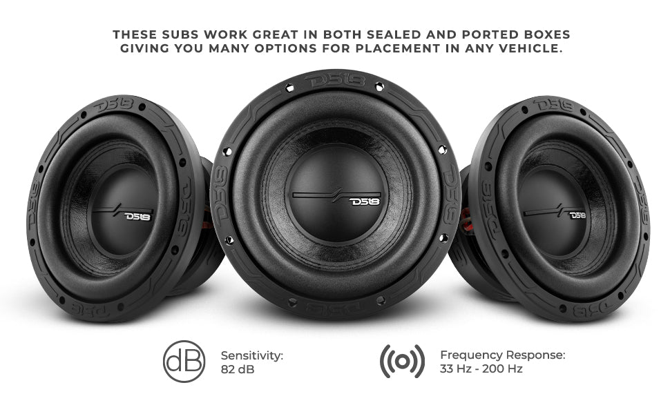 ZR 8" Subwoofer 450 Watts Rms DVC 4-Ohm - DS18