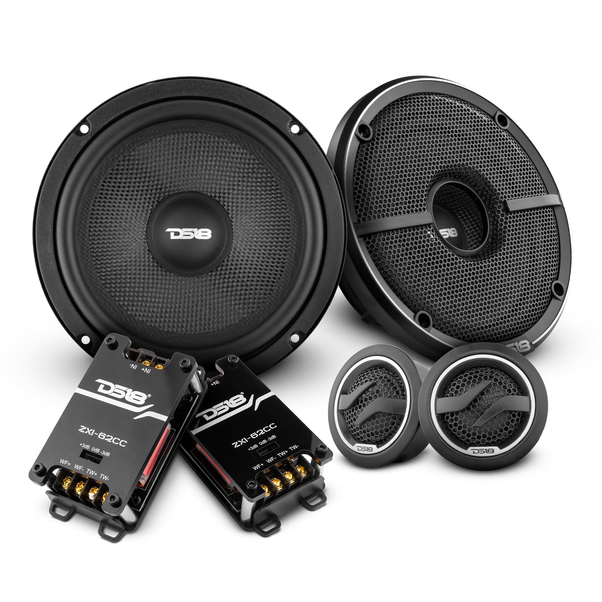 DS18 2006-2020 Honda Civic Front and Back Doors Sedan Speakers Better Upgrade/Replacement Package 1600 Watts - DS18