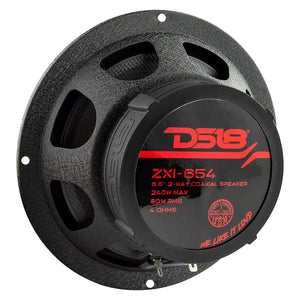ZXI 6.5" 2-Way Coaxial Speakers with Kevlar Cone | 80W RMS 4-Ohm - DS18