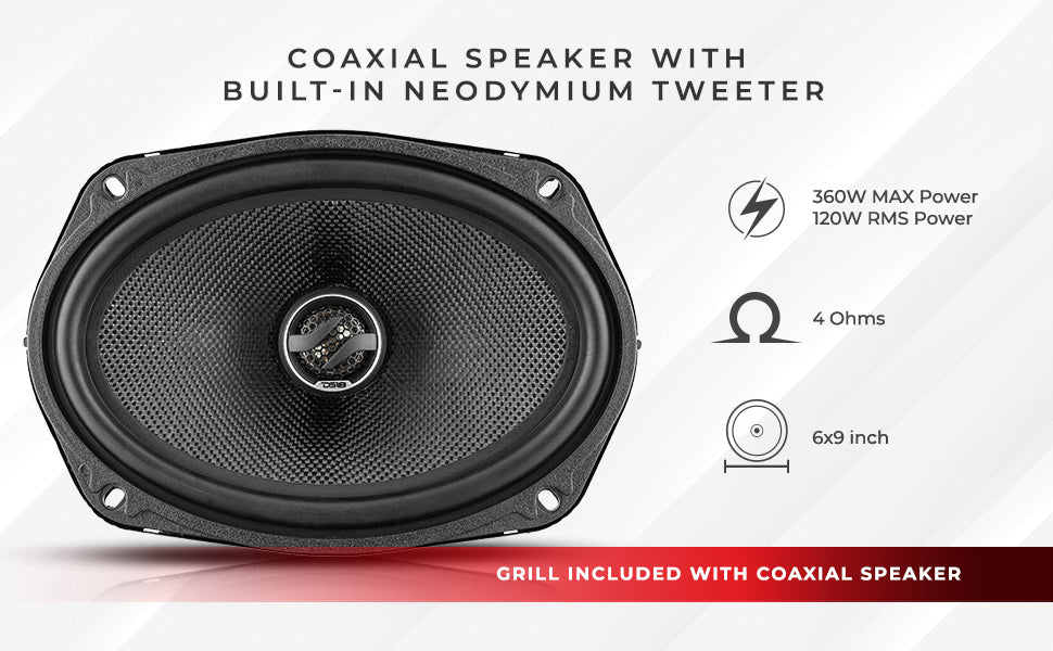 ZXi 6x9" 2-Way Coaxial Speakers with Kevlar Cone | 120W RMS 4-Ohm - DS18