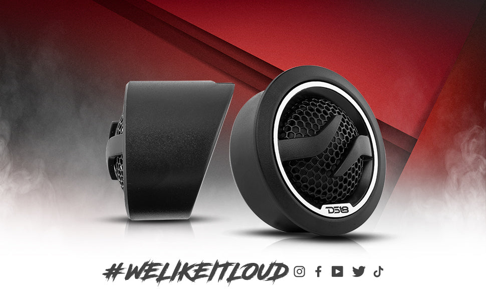 1.7" Dome Neodymium Tweeter 50 Watts 1" Pei 4-Ohm Vc - DS18