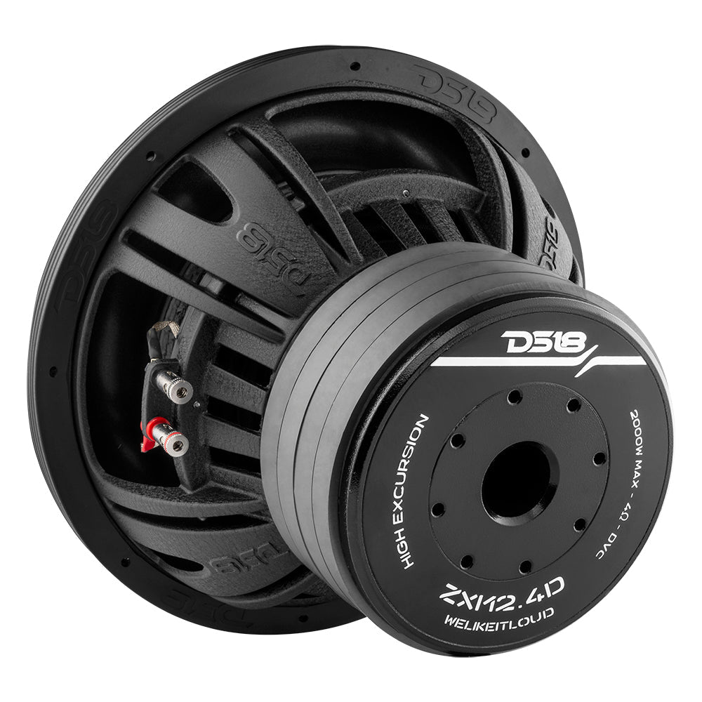ZXI 12" High Excursion Subwoofer Quad Stacked Magnets | 1000W RMS DVC 4-Ohm - DS18