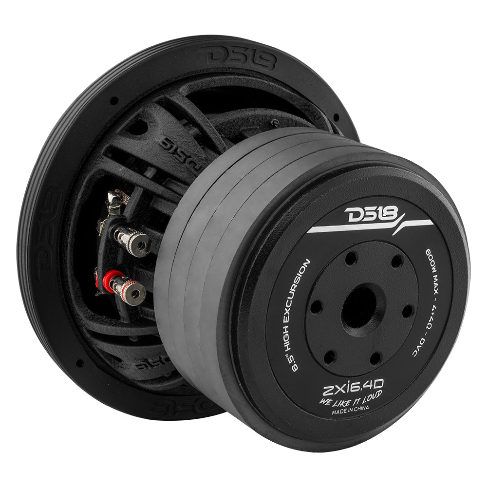 ZXI 6.5" High Excursion Subwoofer Quad Stacked Magnets 300 Watts Rms DVC 4-Ohm - DS18