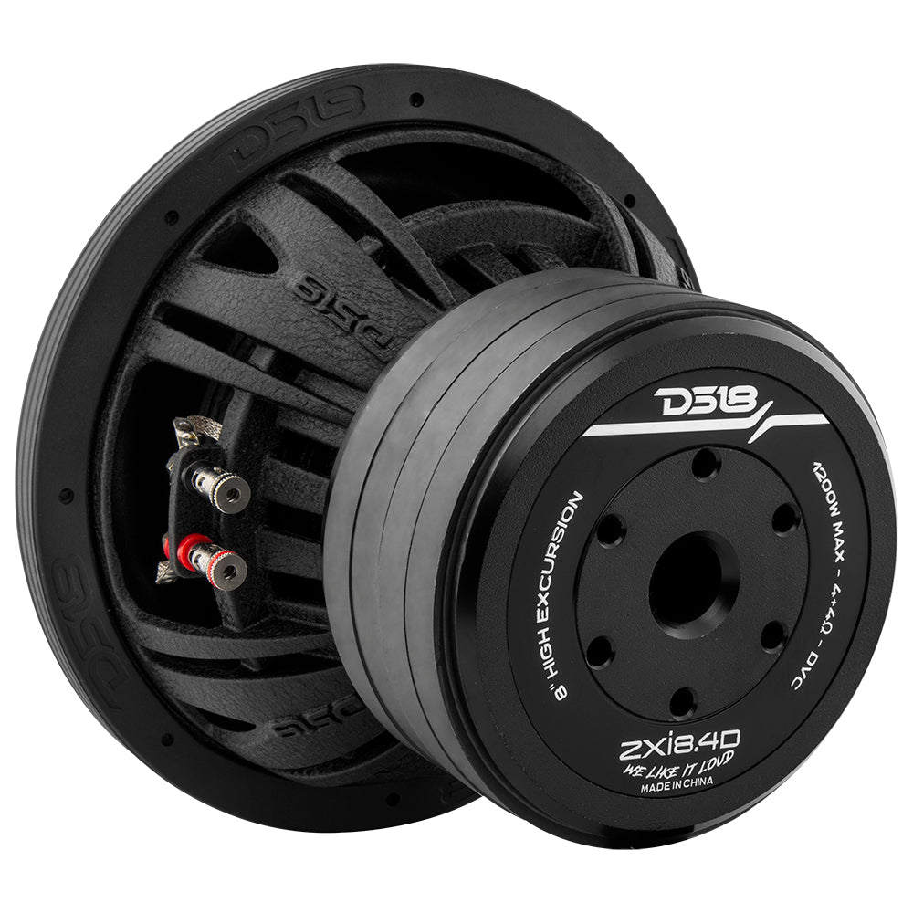 ZXI 8" High Excursion Subwoofer Quad Stacked Magnets | 600W RMS DVC 4-Ohm - DS18