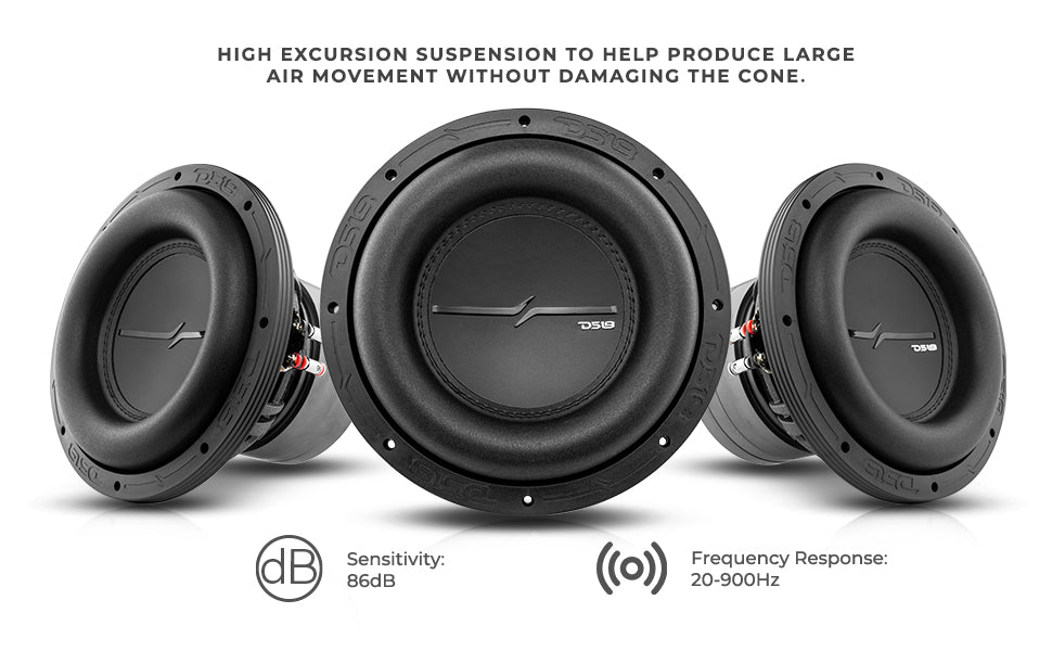 ZXI 10" High Excursion Subwoofer Quad Stacked Magnets | 800W RMS DVC 2-Ohm - DS18