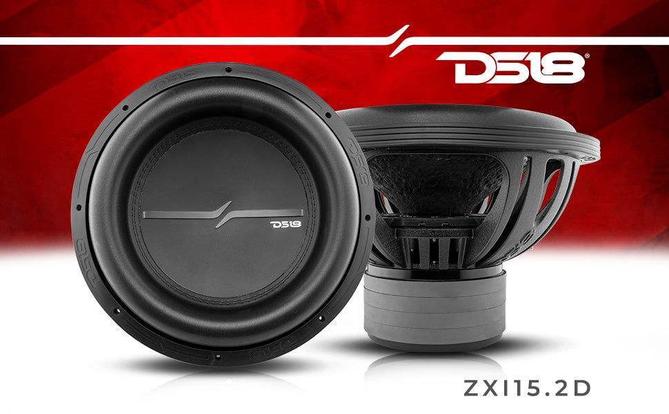 ZXI 15" High Excursion Subwoofer Quad Stacked Magnets | 1000W RMS DVC 2-Ohm - DS18