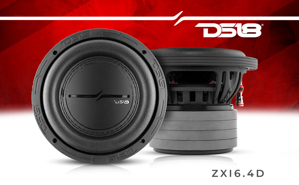 ZXI 6.5" High Excursion Subwoofer Quad Stacked Magnets 300 Watts Rms DVC 4-Ohm - DS18