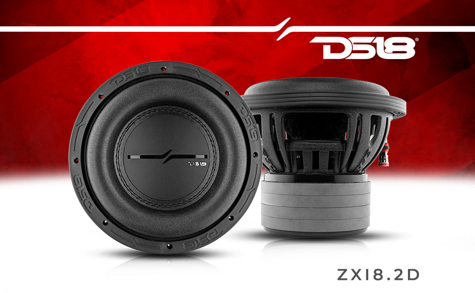 ZXI 8" High Excursion Subwoofer Quad Stacked Magnets | 600W RMS DVC 2-Ohm - DS18