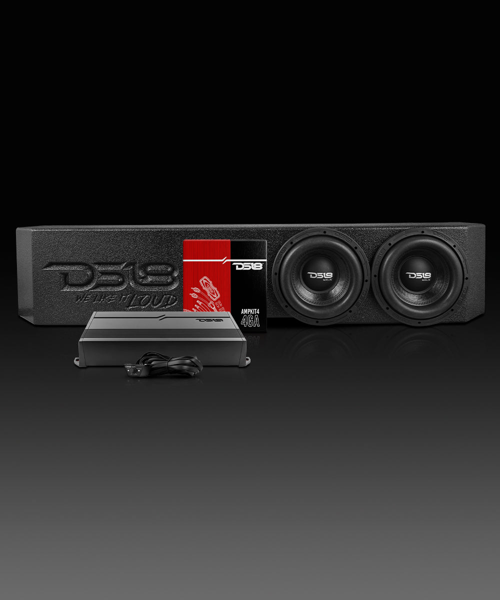 2018-2026 Jeep Gladiator Dual 8” Ported Subwoofer Under Seat Enclosure with Amplifier - DS18
