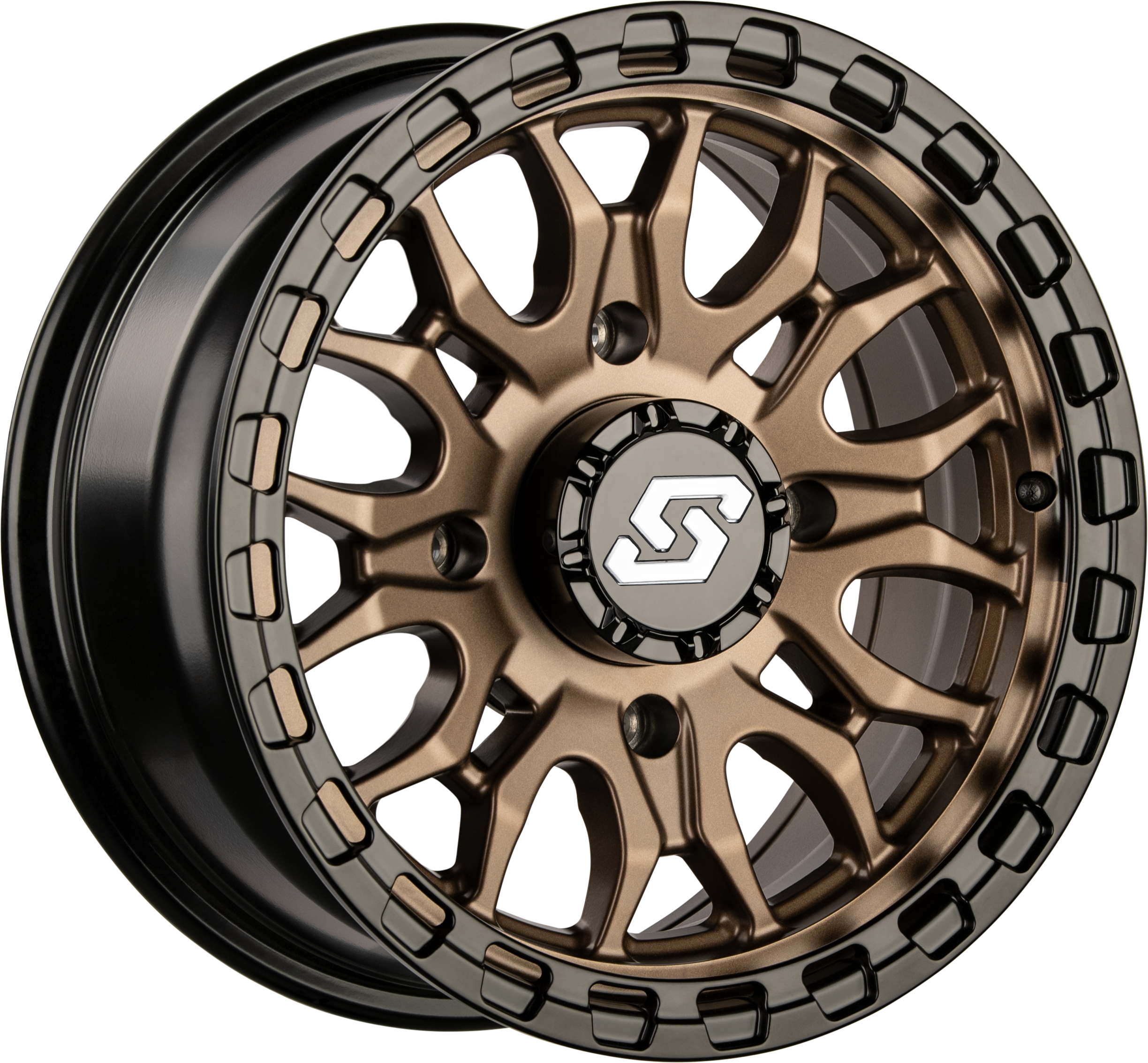 IGNITION WHEEL 15X7 4/156 +10MM BRONZE/BLK