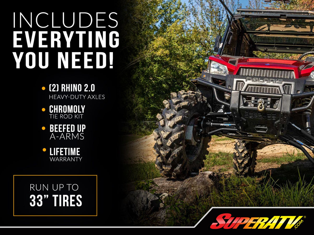 Polaris Ranger XP 900 High Clearance 2in. Forward Offset A-Arms with Heavy-Duty Ball Joints