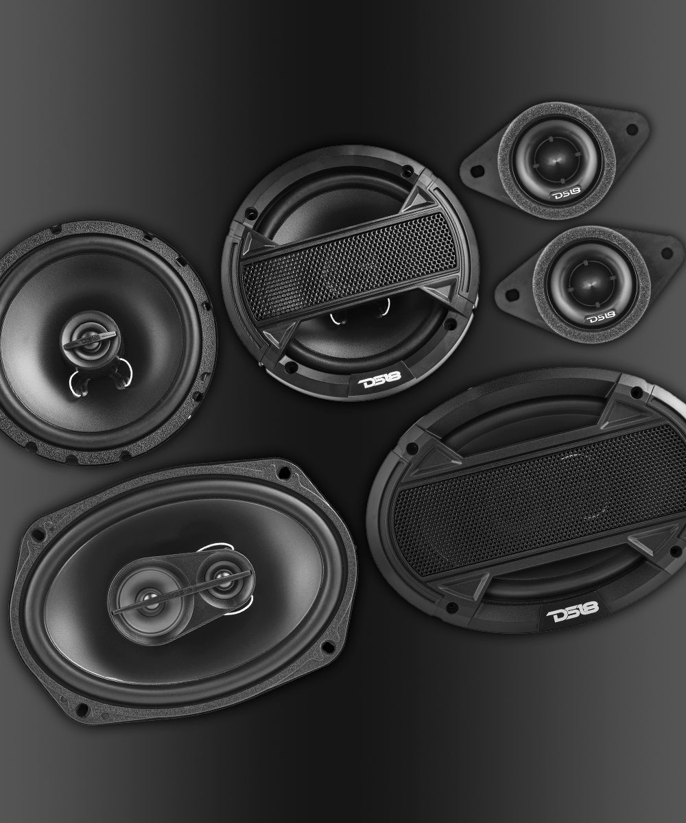 DS18 2005-2021 Toyota Tacoma Double and Access Cab Front and Back Doors Speakers Good Upgrade/Replacement Package - DS18