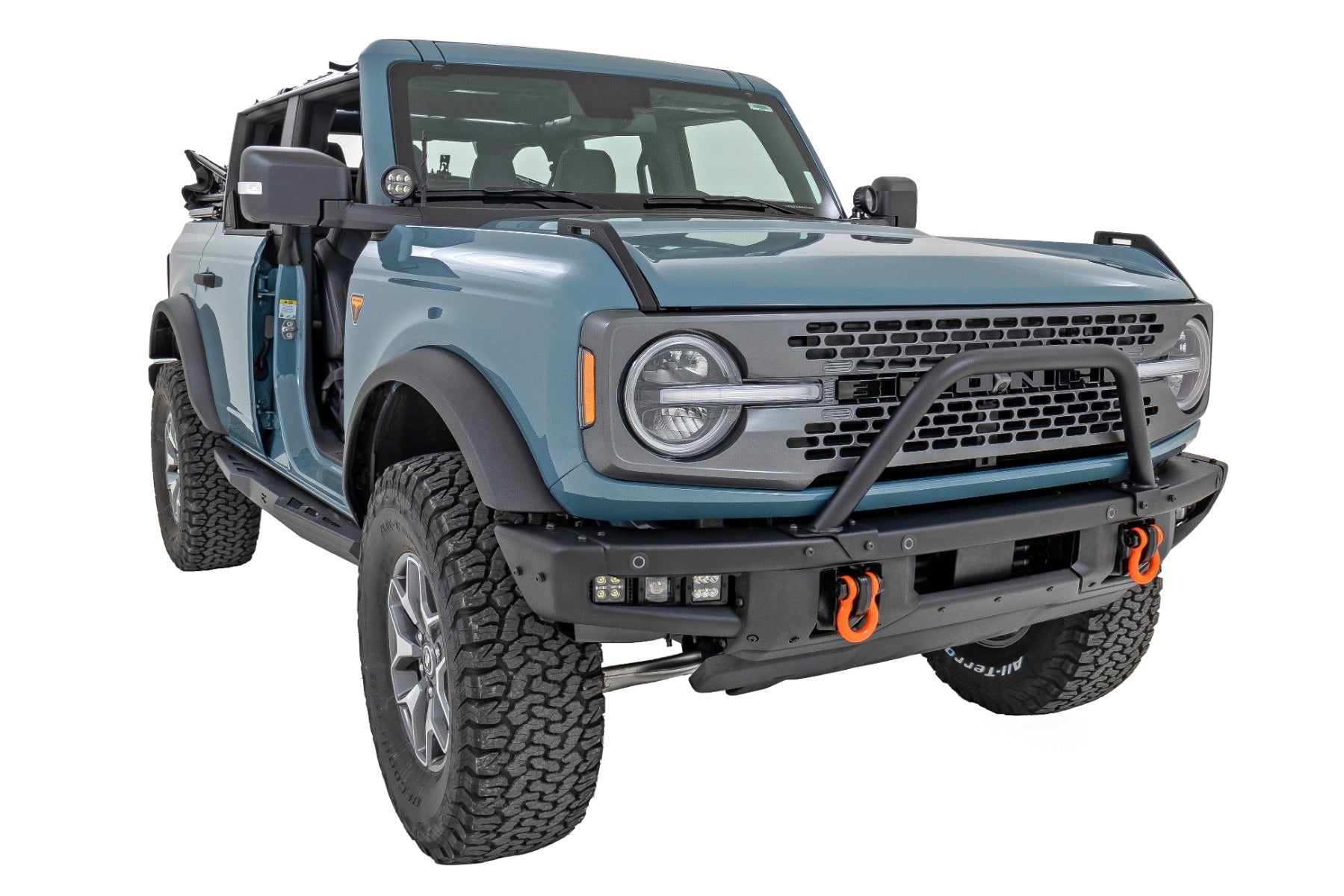 Safari Bar | 3.5" Round LED (Quad) | Black | Amber DRL | OE Modular Steel | Ford Bronco (21-26)