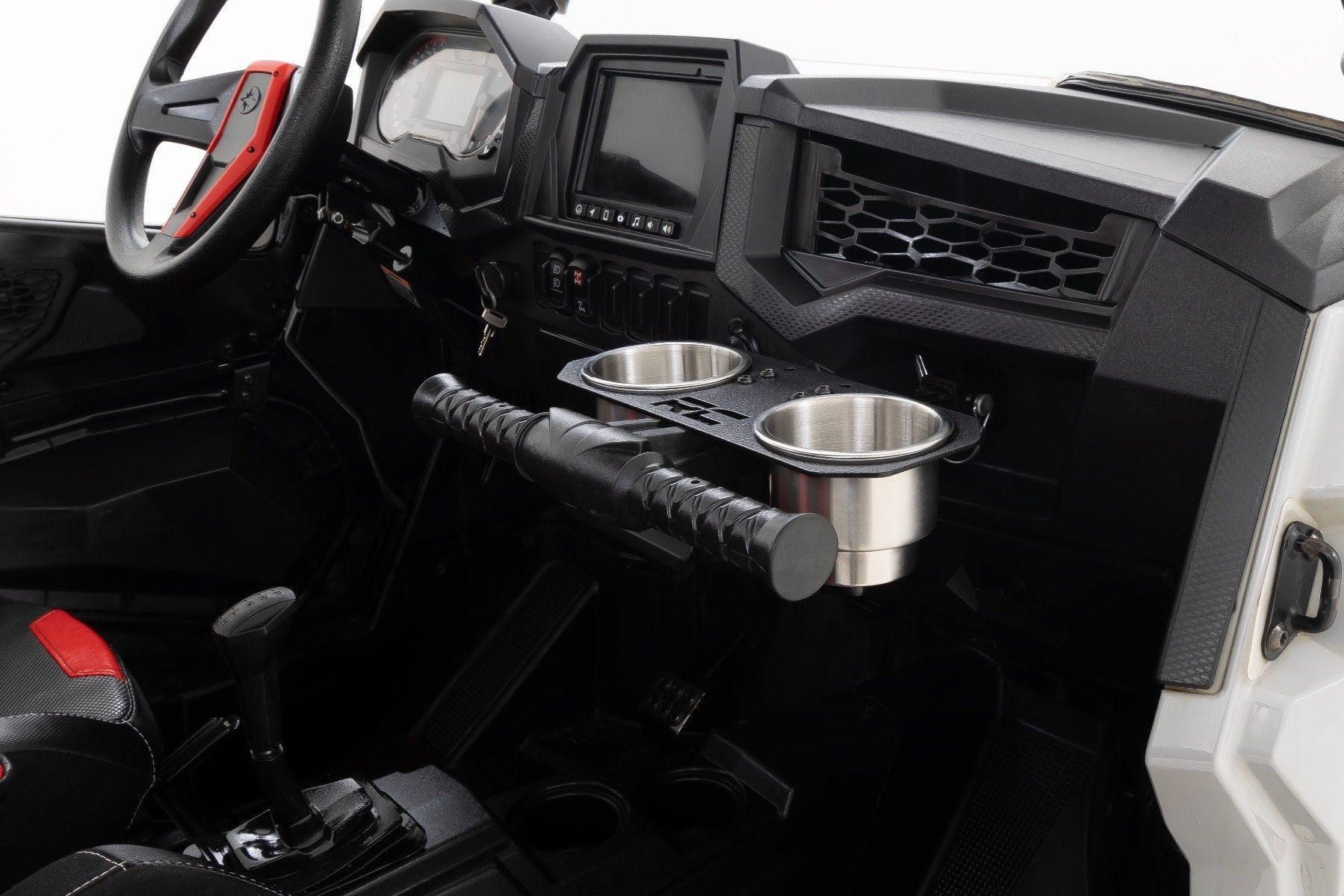 Passenger Grip Handle Dual Cup Holder | Polaris RZR 4 900/RZR S 1000