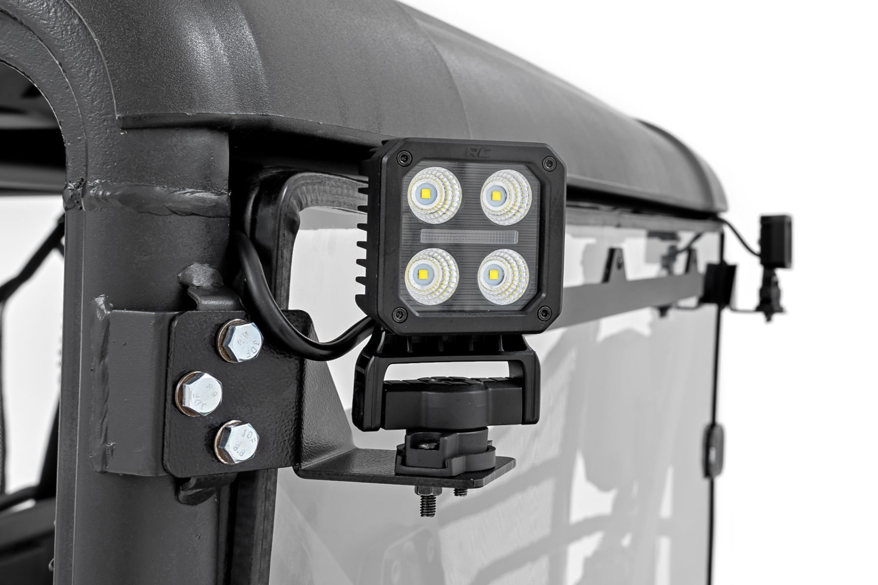 LED Light Kit | Rear Mount | 2" Black Pair | Amber DRL | CFMOTO UFORCE 1000
