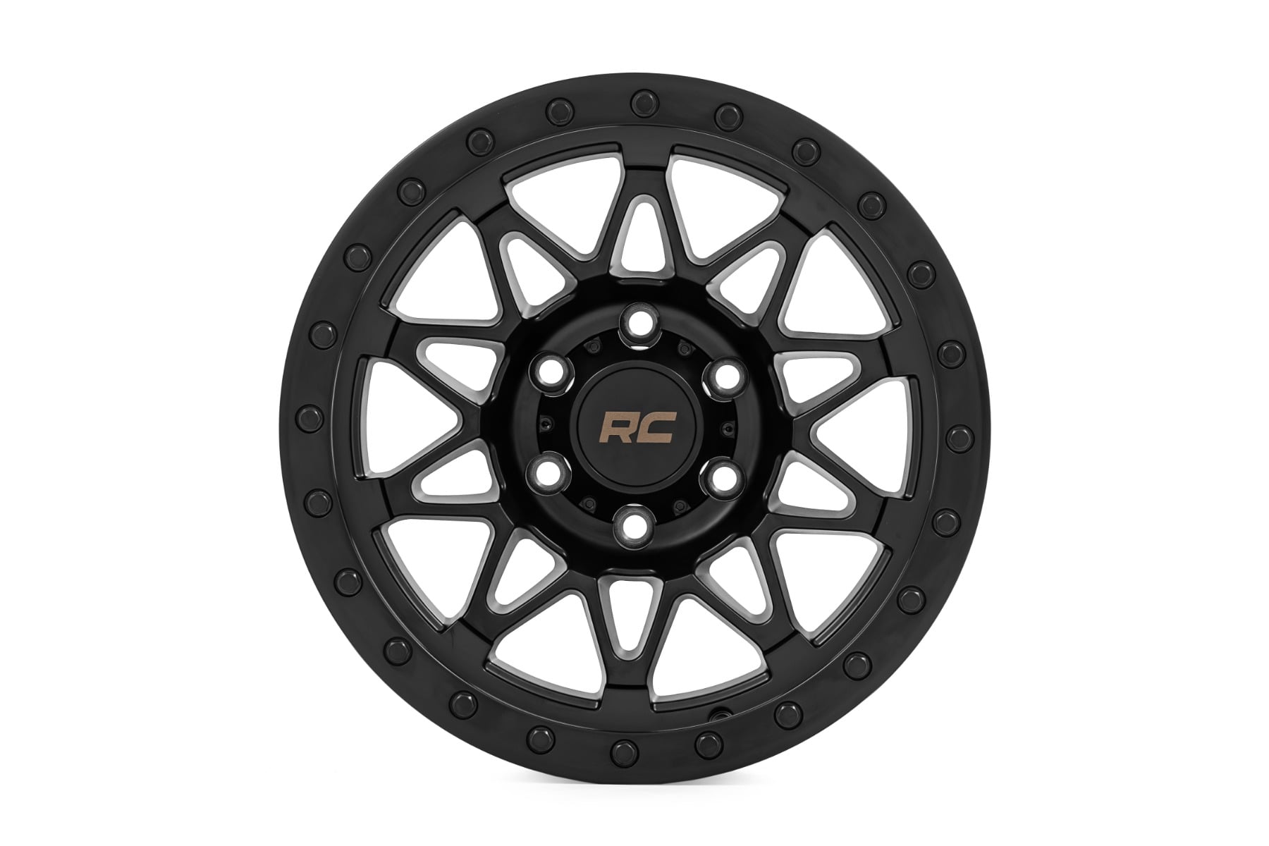 Rough Country 78 Series Wheel | Simulated Beadlock | Black | 18x9 | 6x135 | -12mm