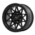 Rough Country 78 Series Wheel | Simulated Beadlock | Black | 18x9 | 5x5 | -12mm