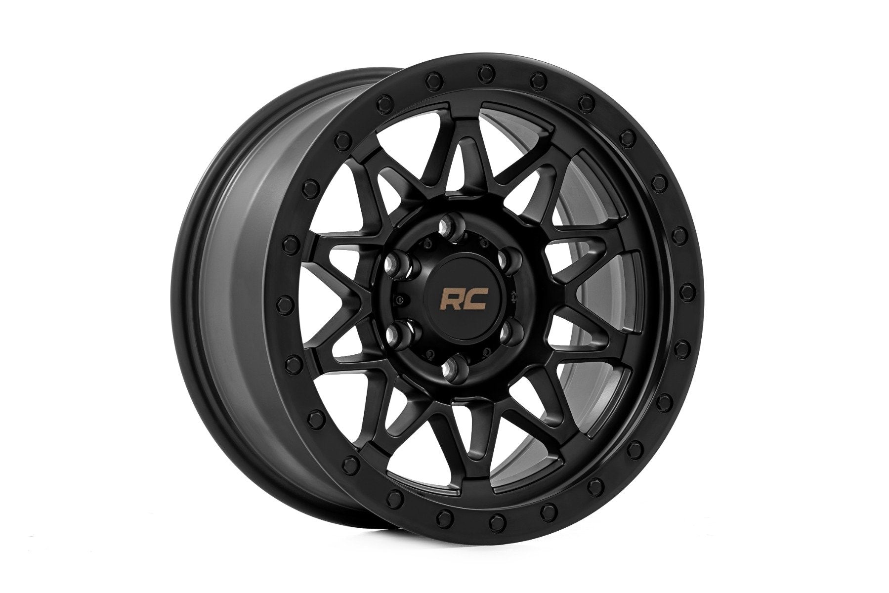 Rough Country 78 Series Wheel | Simulated Beadlock | Black | 17x8.5 | 6x5.5 | +0mm