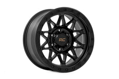 Rough Country 78 Series Wheel | Simulated Beadlock | Black | 18x9 | 5x5 | 0mm
