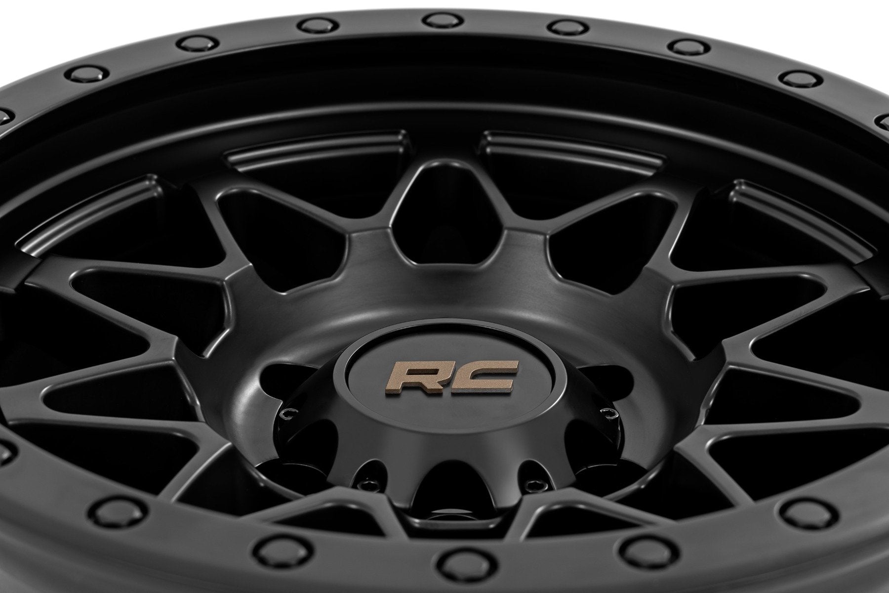 Rough Country 78 Series Wheel | Simulated Beadlock | Black | 18x9 | 6x5.5 | -12mm