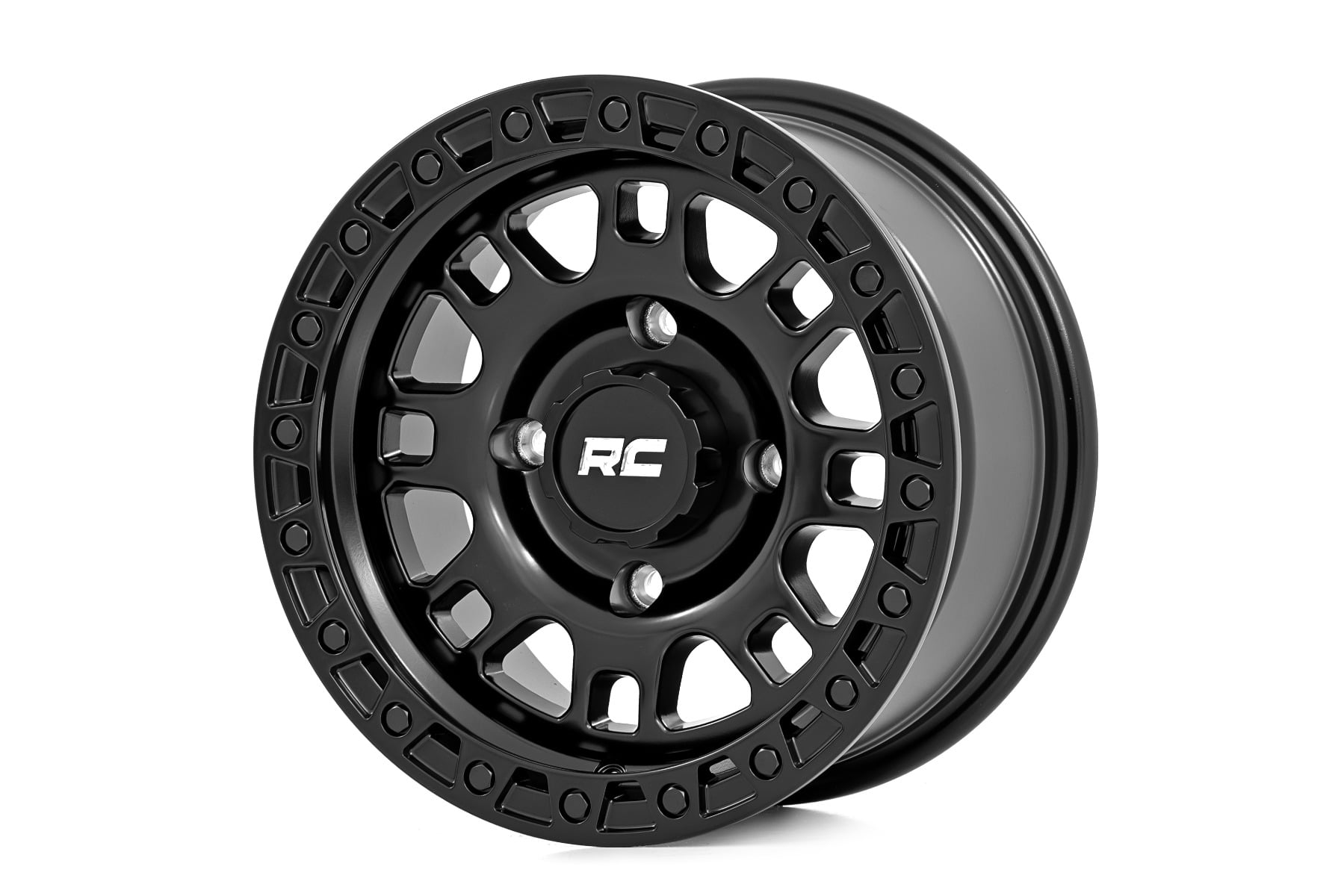 Rough Country 82 Series Wheel | UTV | Semi Gloss Black | 15x7 | 4x137 | +10mm