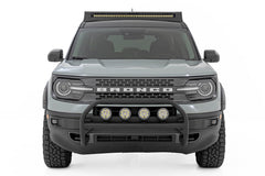 Nudge Bar | w/ Tow Hooks | 4 Inch Round Led (x4) | Ford Bronco Sport (21-24)