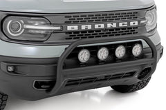 Nudge Bar | w/ Tow Hooks | 20 Inch BLK DRL Single Row LED | Ford Bronco Sport (21-24)