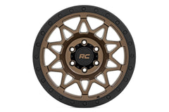 Rough Country 78 Series Wheel | Simulated Beadlock | Bronze/Black | 18x9 | 5x5 | -12mm