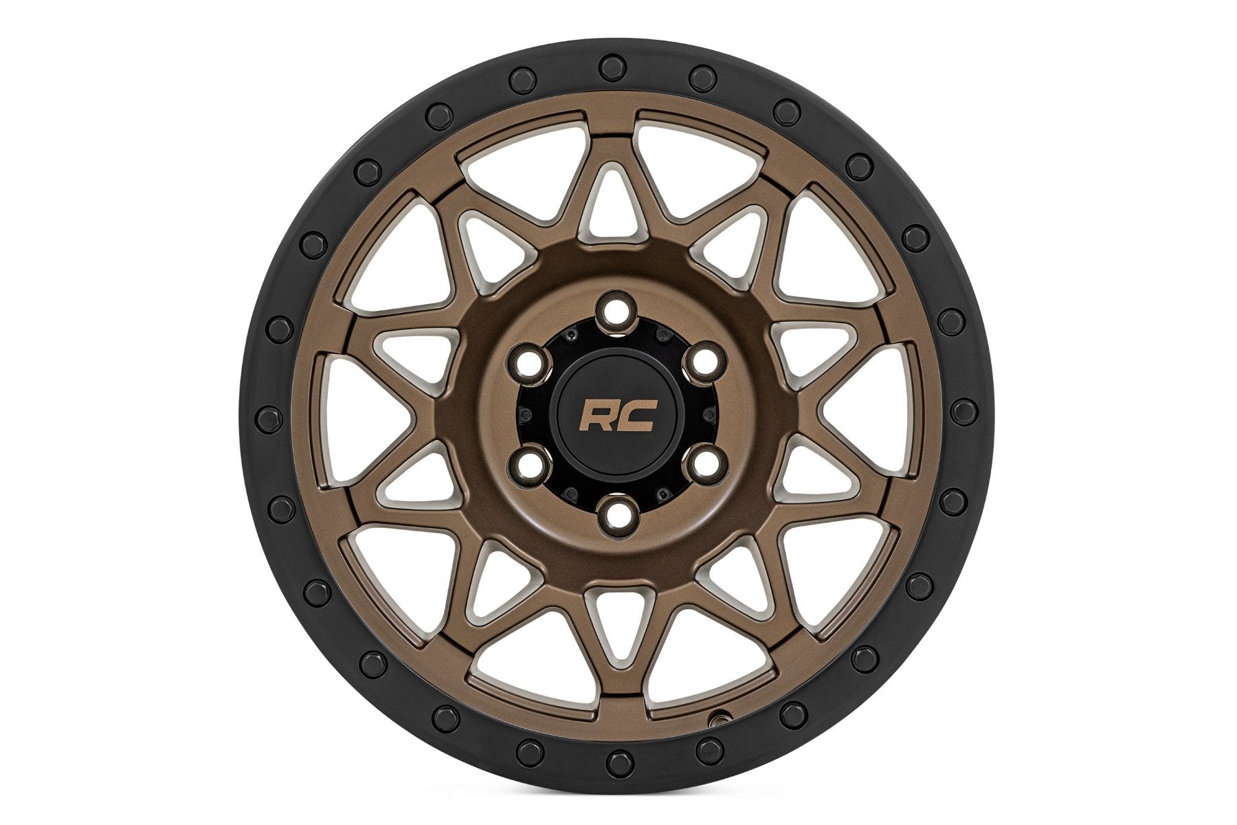 Rough Country 78 Series Wheel | Simulated Beadlock | Bronze/Black | 18x9 | 8x170 | -12mm