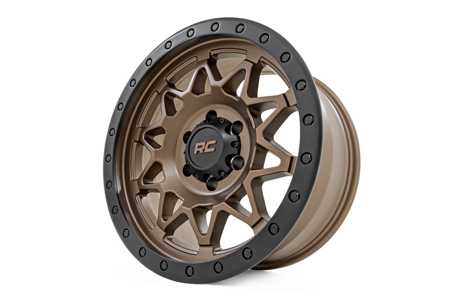 Rough Country 78 Series Wheel | Simulated Beadlock | Bronze/Black | 18x9 | 6x135 | -12mm