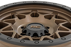 Rough Country 78 Series Wheel | Simulated Beadlock | Bronze/Black | 18x9 | 6x135 | -12mm