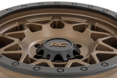 Rough Country 78 Series Wheel | Simulated Beadlock | Bronze/Black | 18x9 | 8x170 | 0mm