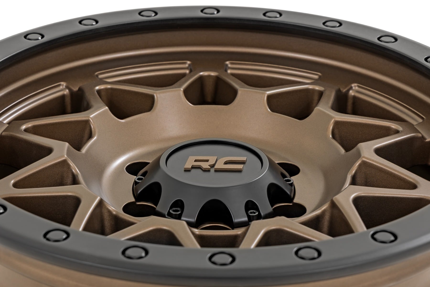 Rough Country 78 Series Wheel | Simulated Beadlock | Bronze/Black | 18x9 | 8x6.5 | -12mm