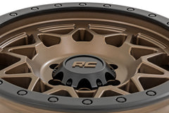 Rough Country 78 Series Wheel | Simulated Beadlock | Bronze/Black | 17x8.5 | 5x5 | +0mm