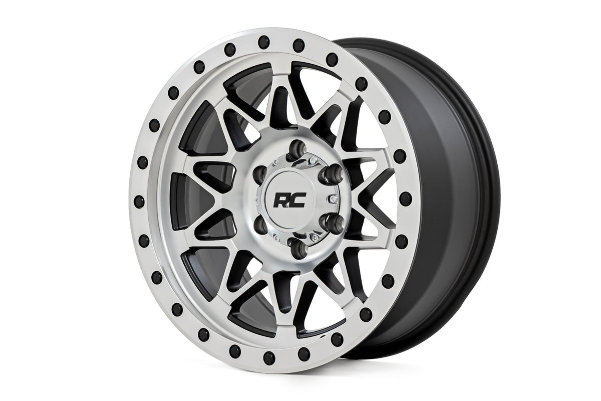 Rough Country 78 Series Wheel | Simulated Beadlock | Full Machine | 17x8.5 | 6x5.5 | +0mm