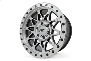 Rough Country 78 Series Wheel | Simulated Beadlock | Full Machine | 17x8.5 | 6x5.5 | +0mm