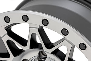 Rough Country 78 Series Wheel | Simulated Beadlock | Full Machine | 17x8.5 | 6x5.5 | +0mm