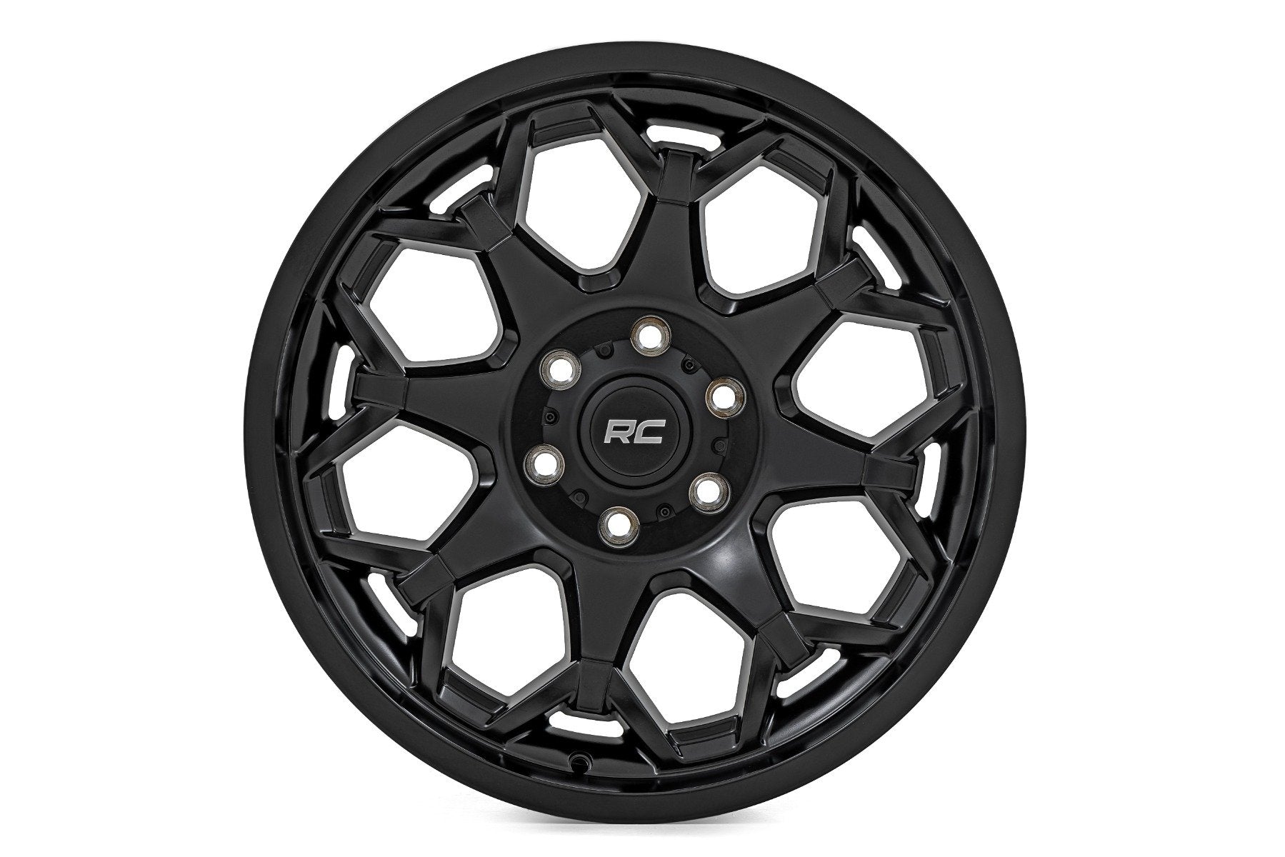 Rough Country 80 Series Wheel | One-Piece | Semi Gloss Black | 20x10 | 5x5 | -19mm