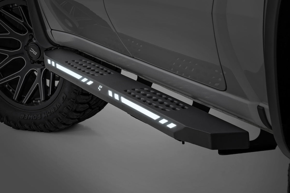 AC2 Running Boards | Amber/White | Crew Cab | Ram 1500 (19-26)/1500 TRX (21-24)