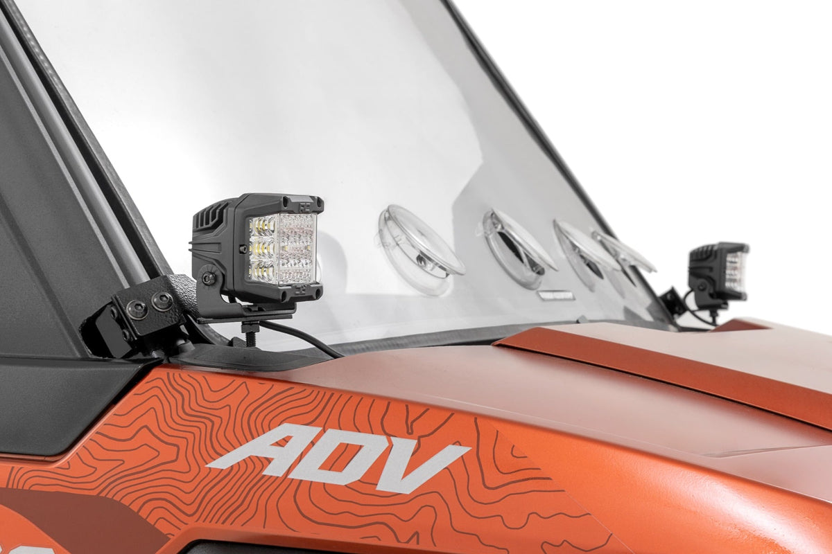 LED Light Kit | Front Mount | 2" Black Pair | White DRL | Polaris XPEDITION XP 5