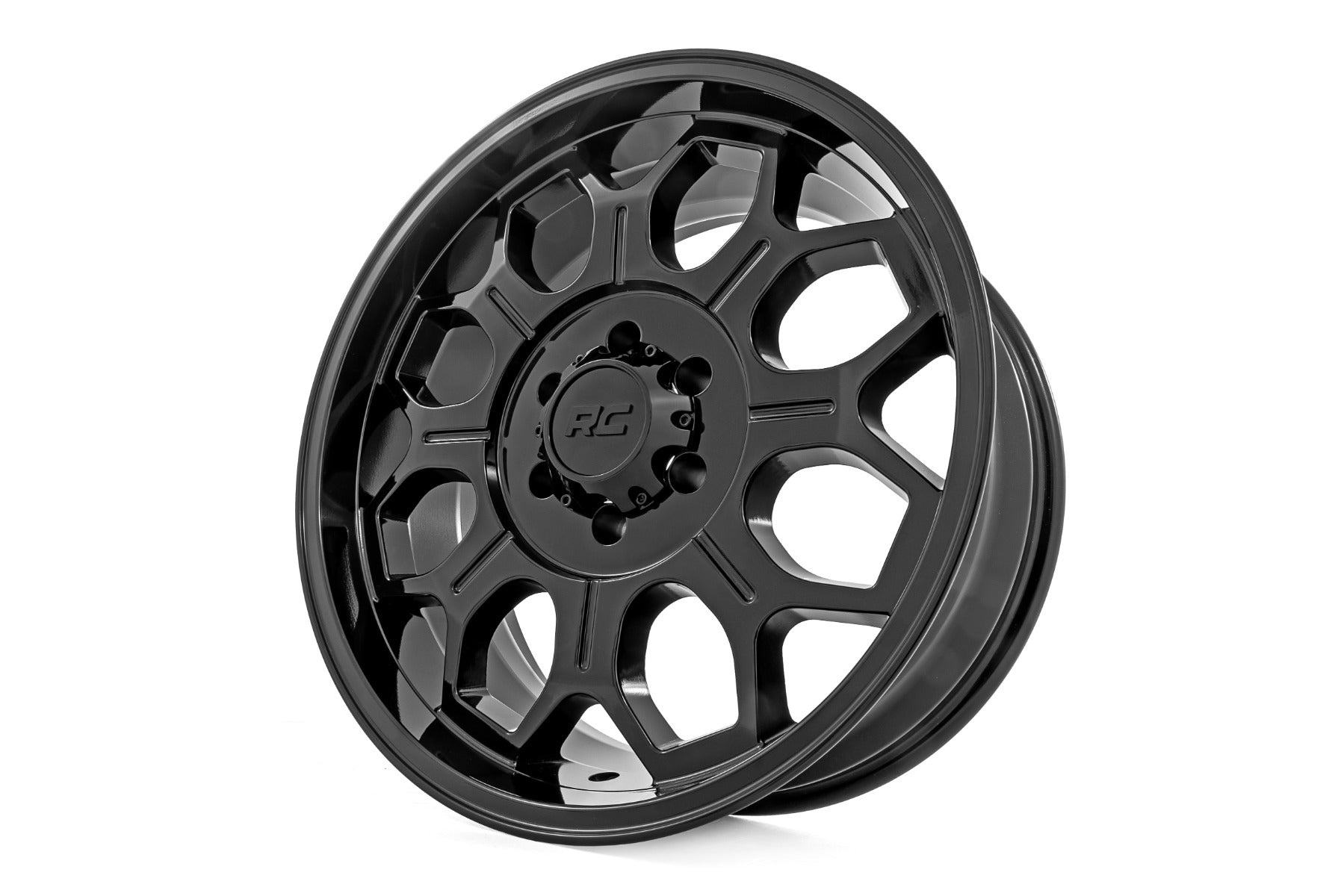 Rough Country 77 Series Wheel | One-Piece | Semi Gloss Black | 20x9 | 6x135 | 0mm