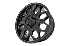 Rough Country 77 Series Wheel | One-Piece | Semi Gloss Black | 20x9 | 6x135 | -12mm
