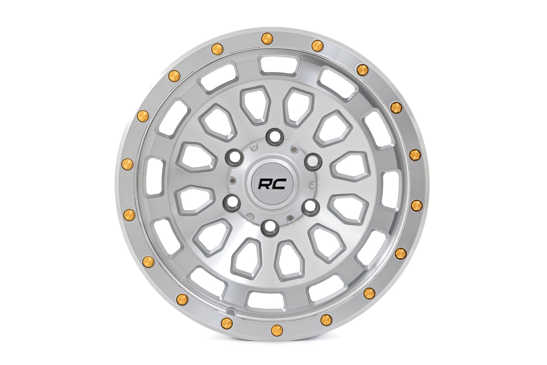 Rough Country 87 Series Wheel | Simulated Beadlock | Full Machine | 17x8.5 | 6x5.5 | +0mm